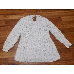 Seraphine White and Black Polka Dot Blouse